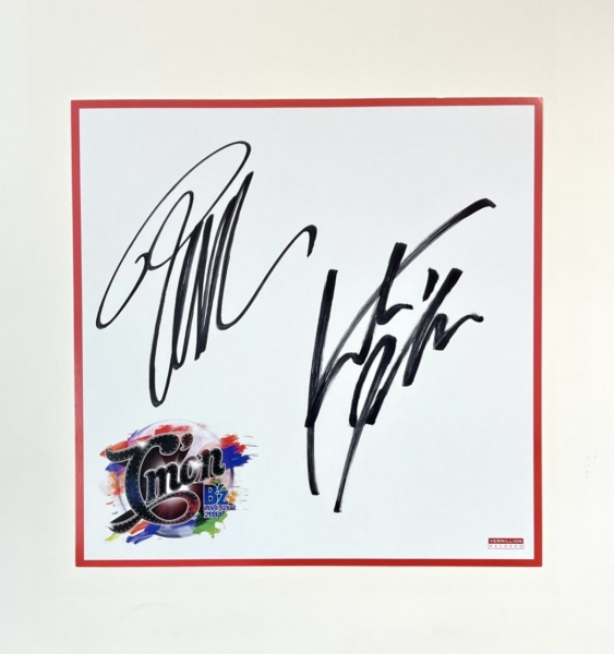 B'z オフィシャル 直筆サイン入り色紙 C'mon LIVE-GYM 2011 | 音楽資料